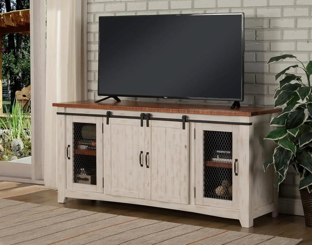 65 Inch Solid Wood TV Stand With Ample Storage Cabinet from PriceLows™