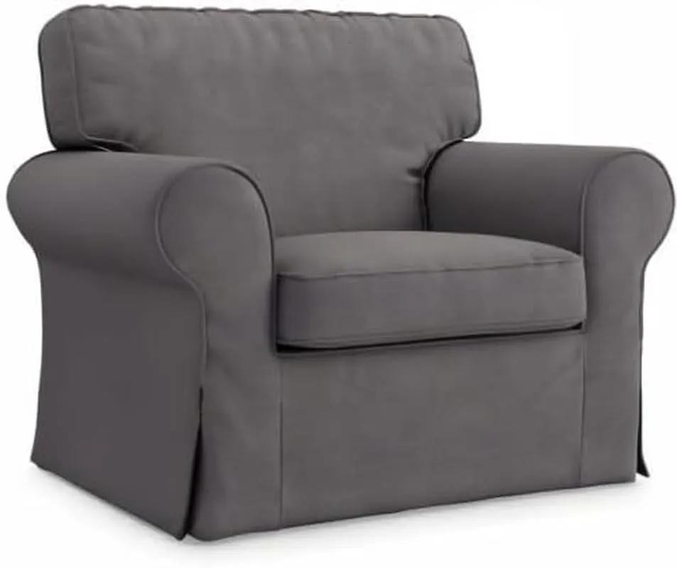 Ektorp Armchair Cotton Slipcover Dark Grey Replacement For IKEA Ektorp Chair from PriceLows™