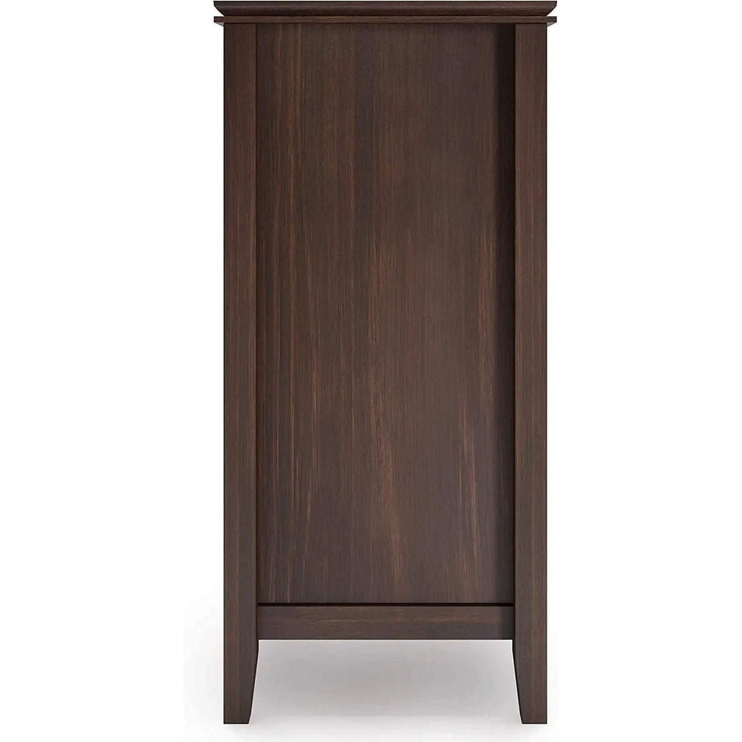 Chestnut Brown Contemporary Sideboard With Glass Doors from PriceLows™