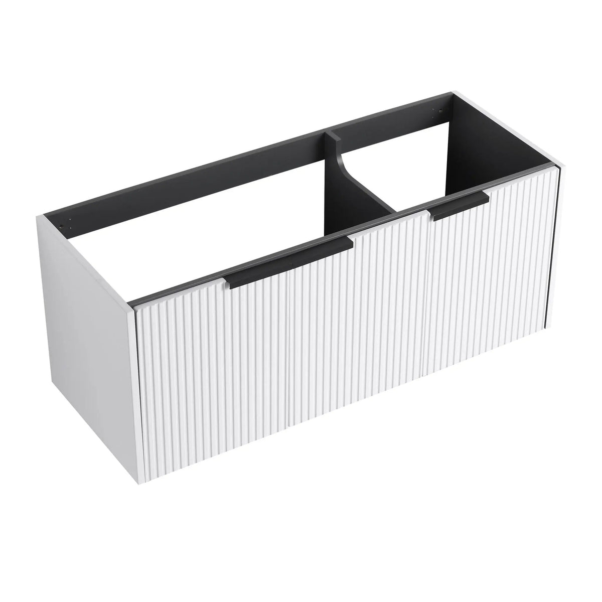 Wall Mounted Bathroom Vanity | Soft Close Doors | Wavy Door Panels