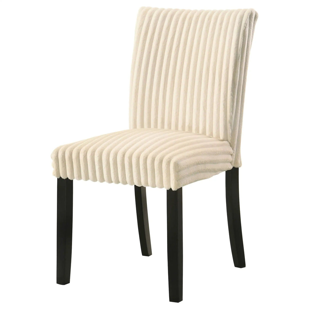Dermott Upholstered Parson Dining Side Chair Cream (Set of 2) | 19.5 x 23.75 x 36.75 in | Rubberwood & Fabric | Dining Room