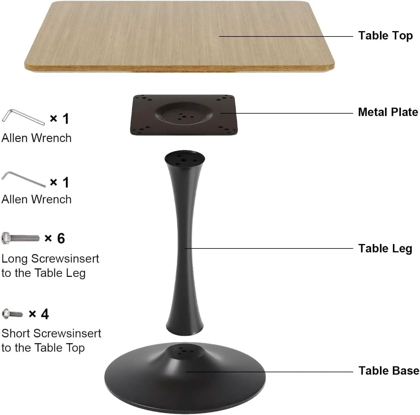 Walnut Finish Tulip Contemporary Dining Table For Two from PriceLows™