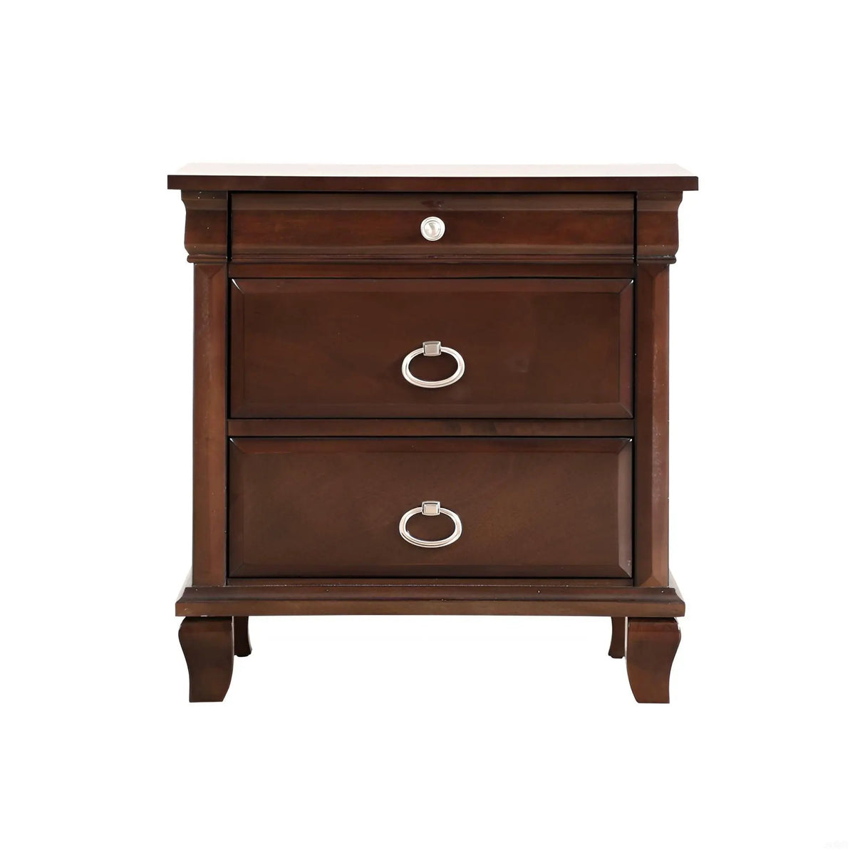 Nightstand | Cappuccino Finish | Dovetail Drawers | Fully Assembled