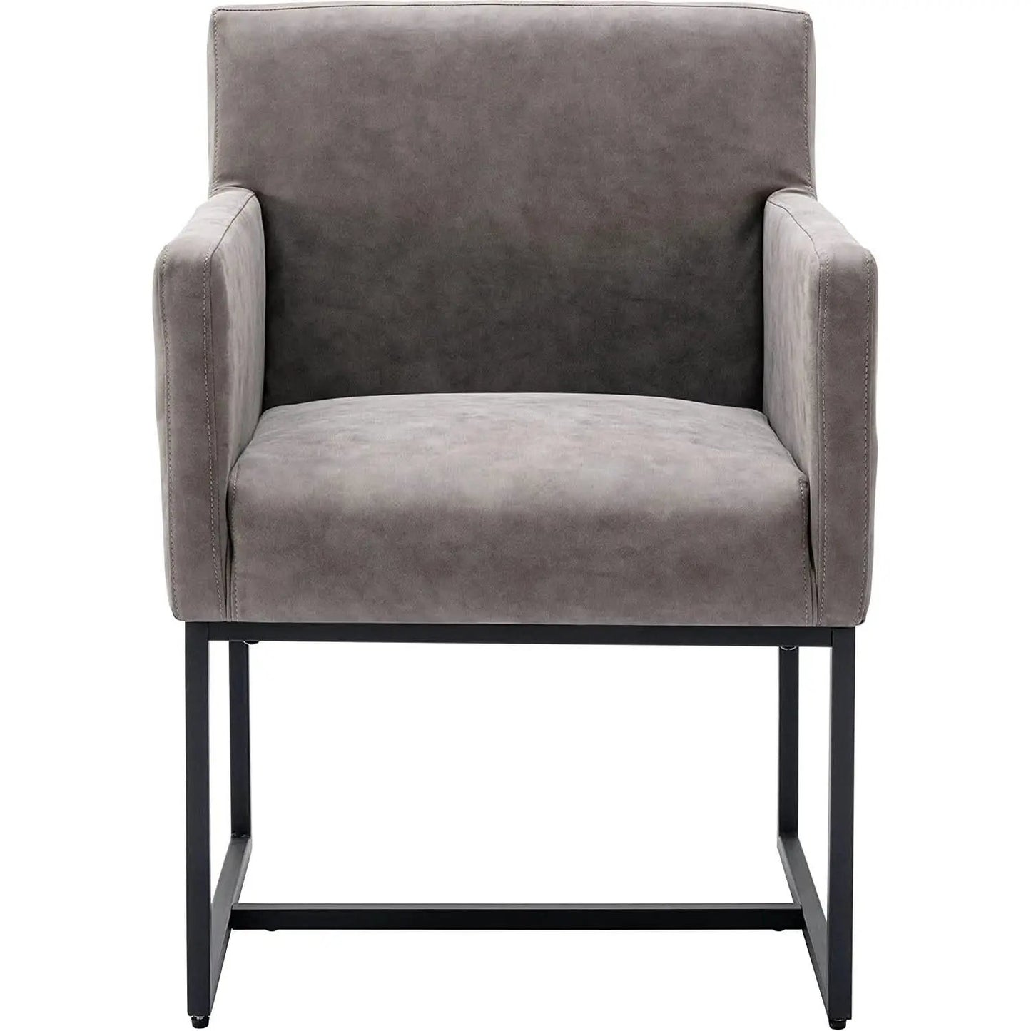 Set Of 4 Grey Upholstered Armchairs With Linen Fabric from PriceLows™