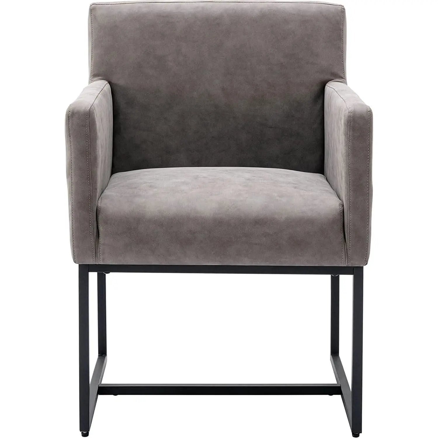 Set Of 4 Grey Upholstered Armchairs With Linen Fabric from PriceLows™