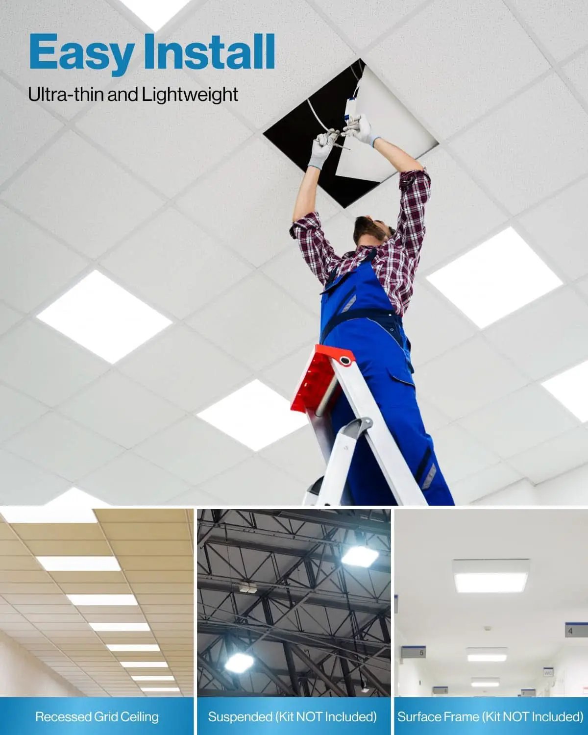 2x2 LED Flat Panel Light With Dual CCT 4000K 6000K Dimmable from PriceLows™