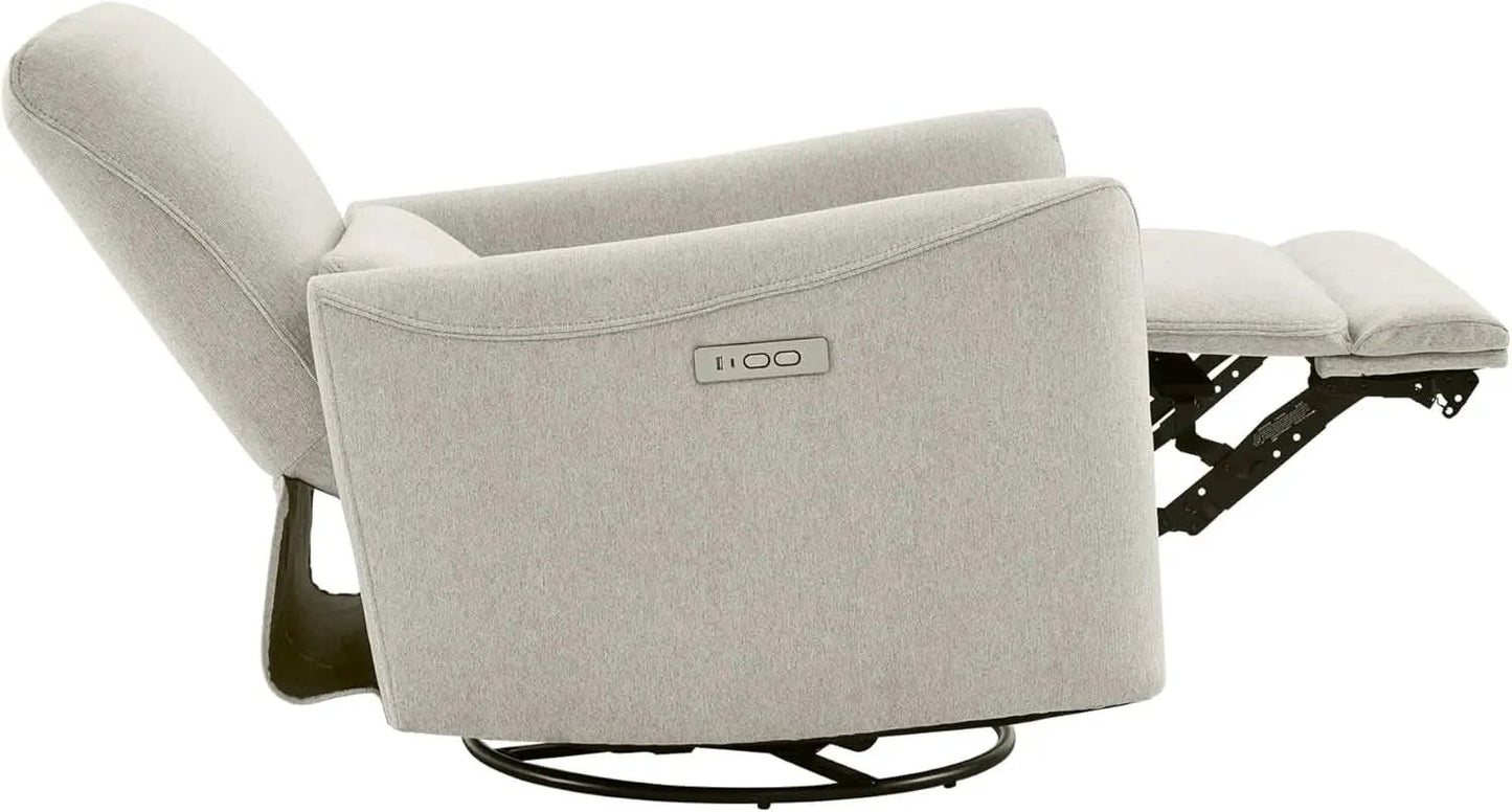 Power Recliner Chair Dove Grey With USB Charging And Lumbar Support from PriceLows™
