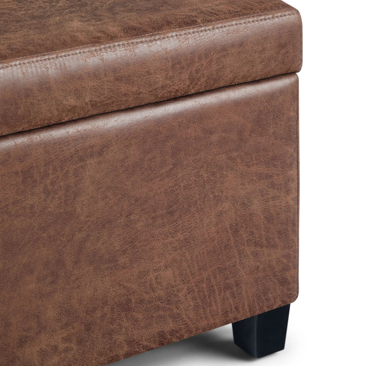 Storage Ottoman Bench | Solid Wood Frame | High Density Foam