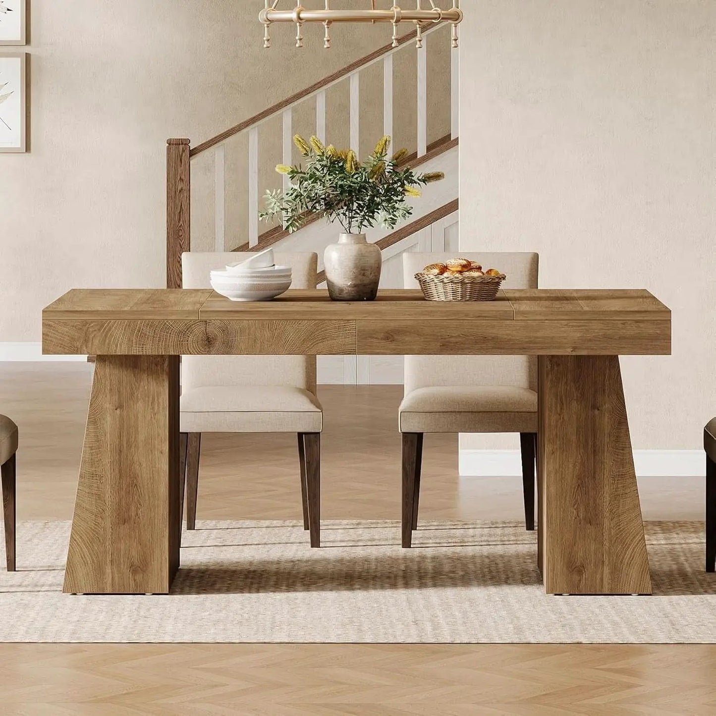 55 Inch Yellow Dining Table For Kitchen And Dining from PriceLows™