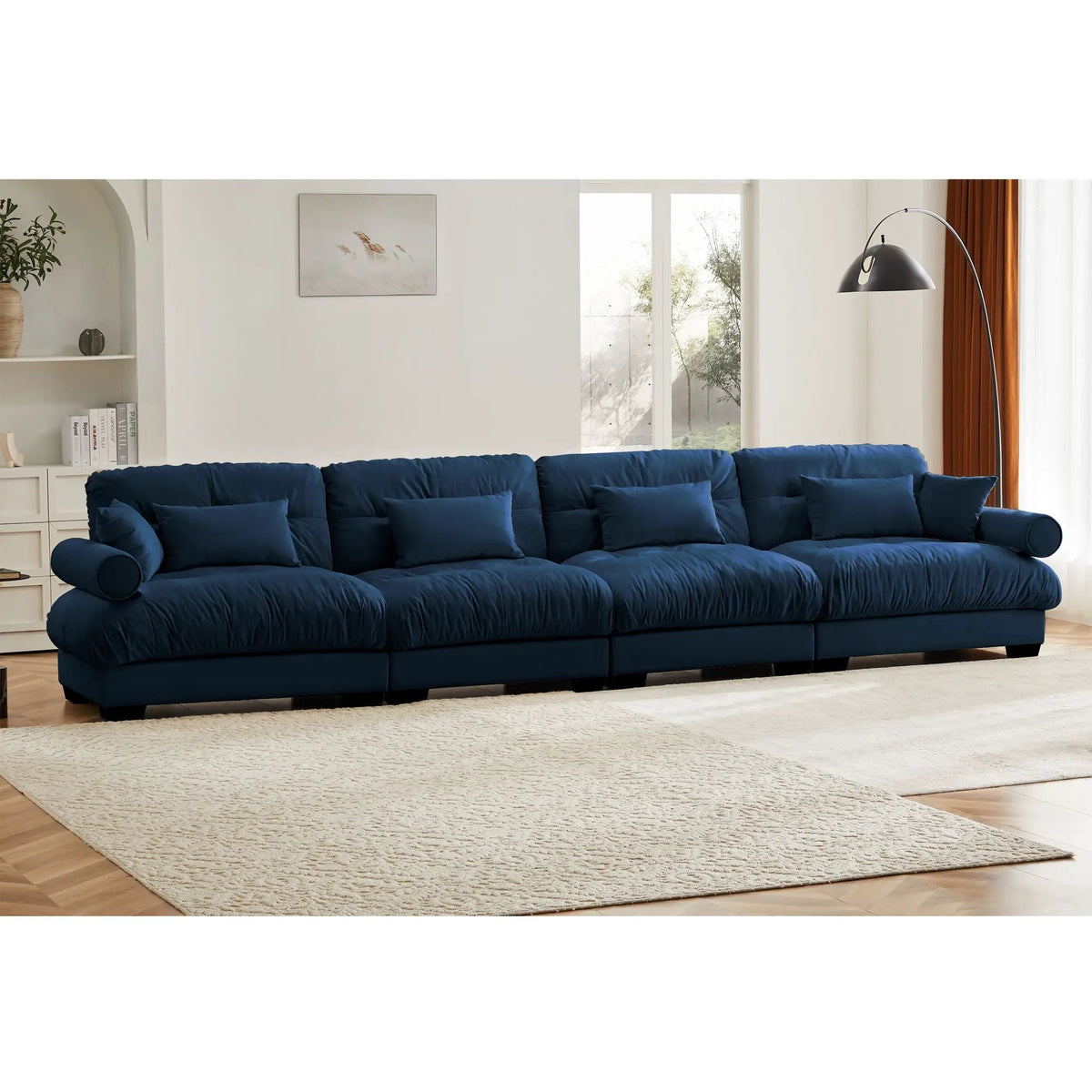 Sectional Sofa | Deep Seat Convertible | Modular Vintage | Oversized