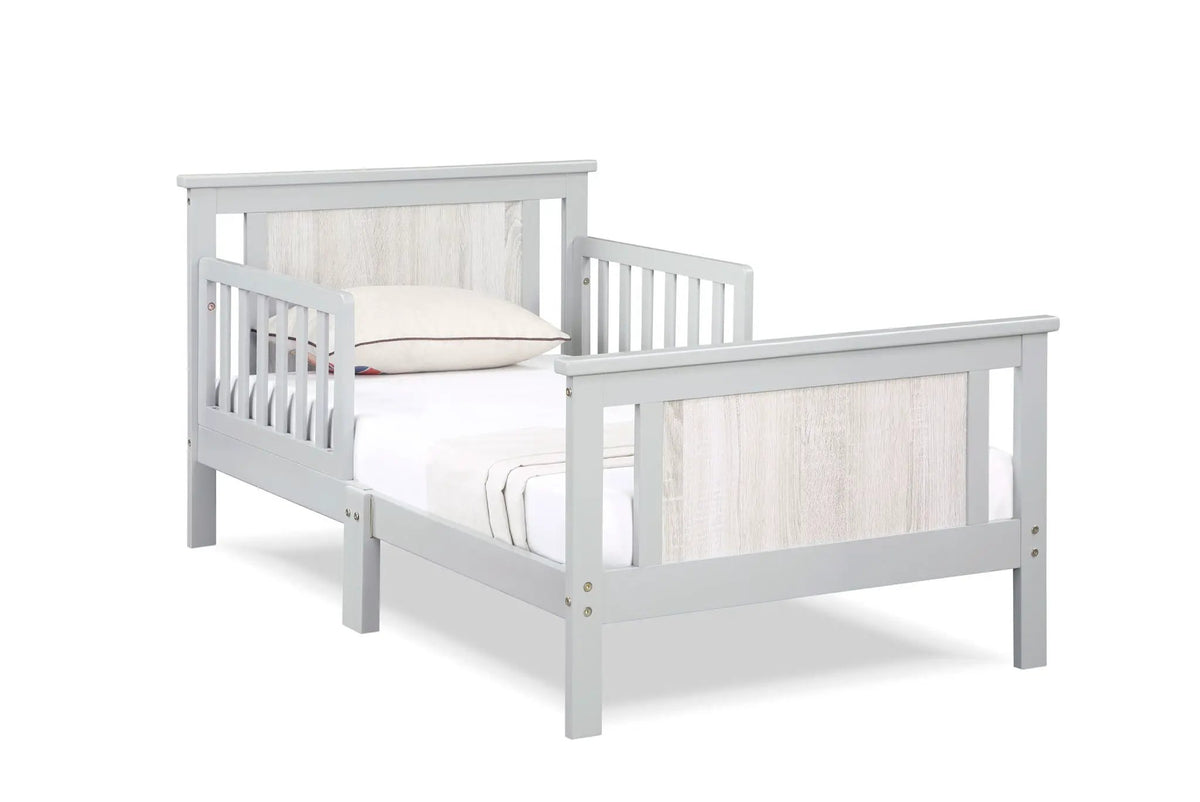 Connelly Reversible Panel Toddler Bed | Low Profile | Twin Bed Style | 53.75 Inch Length