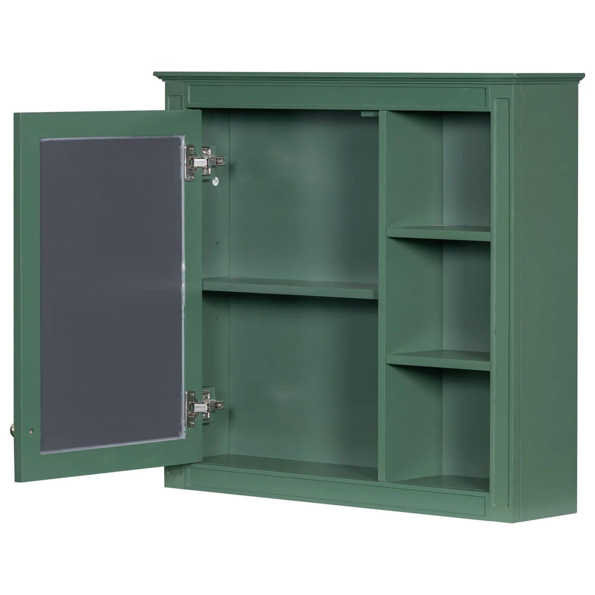 Modern Wall Mounted Medicine Cabinet | 3 Open Shelves | Mirror Door