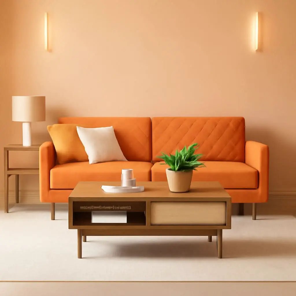 Chloe Futon Sofa Bed With Tapered Legs Adjustable Back from PriceLows™