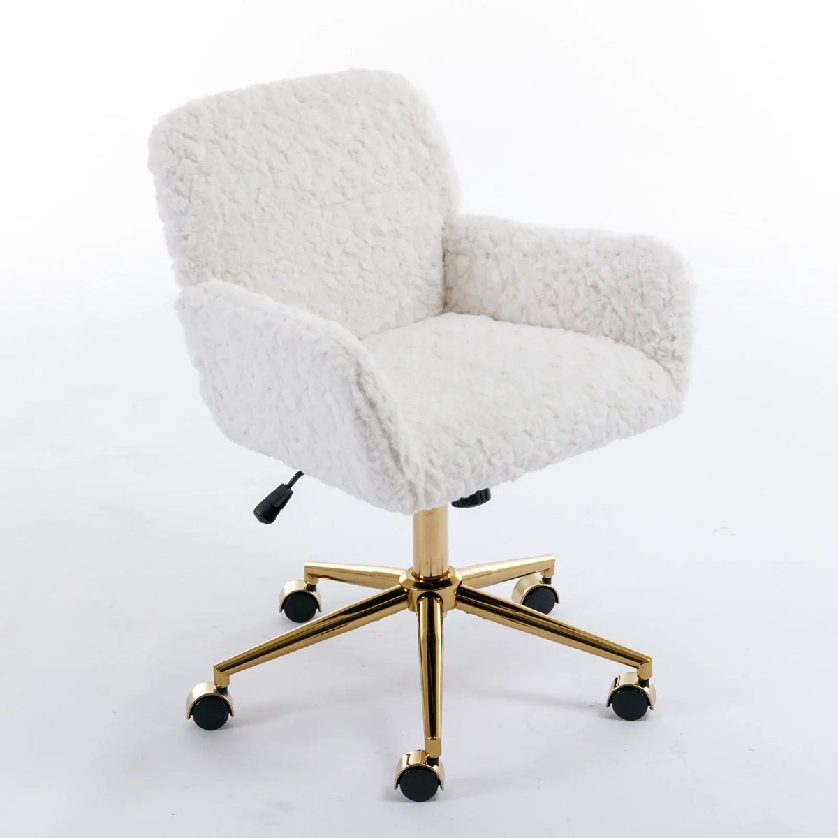 Office Chair | Adjustable Height | Reclining Faux Fur Seat | Large
