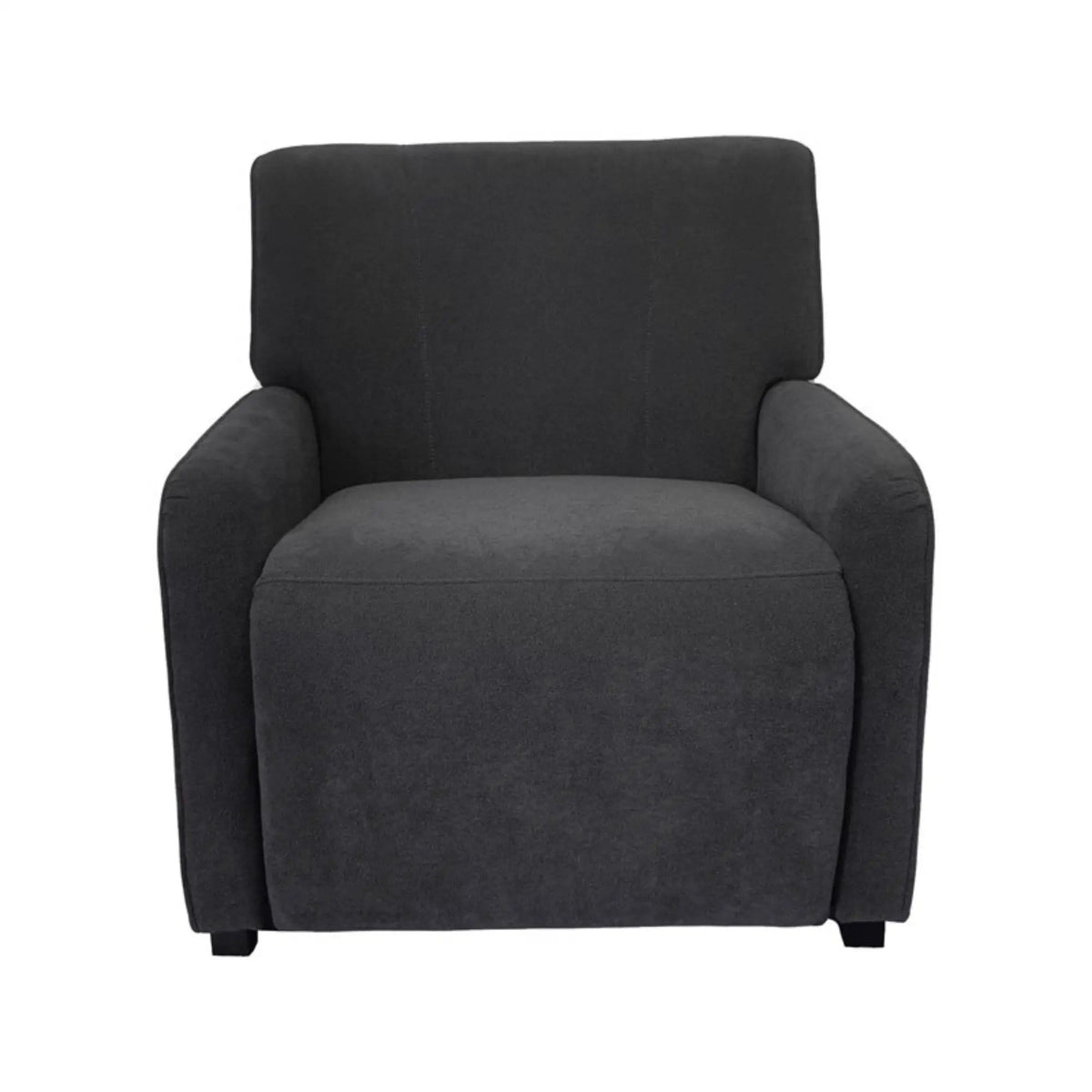 Stylish Recliner Chair - | 33 x 37 x 37 in | Solid Wood & Plywood | Gray