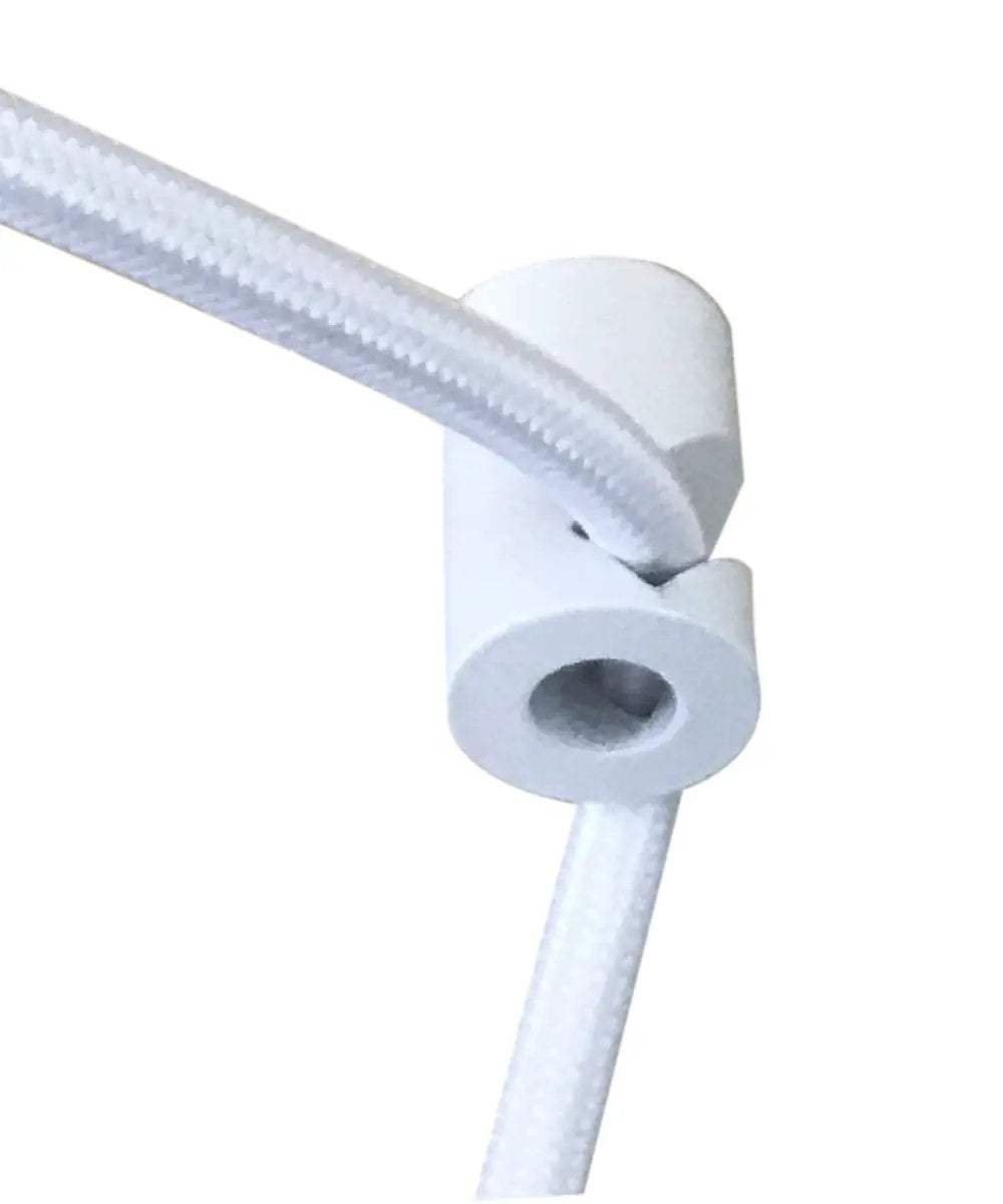 Swag Plug In Pendant | 16 Inch Wide | 2 Light | Textured Oatmeal Diffuser