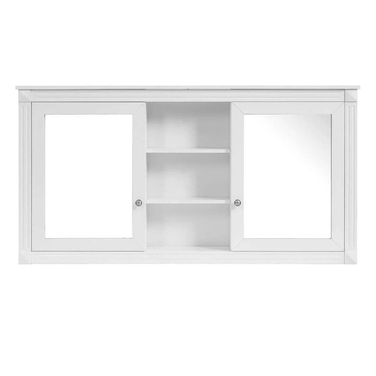 2-In-1 Wall Mirror Cabinet | 55 Inch Width | Soft-Closing Hinges | Dual High-Definition Mirrors