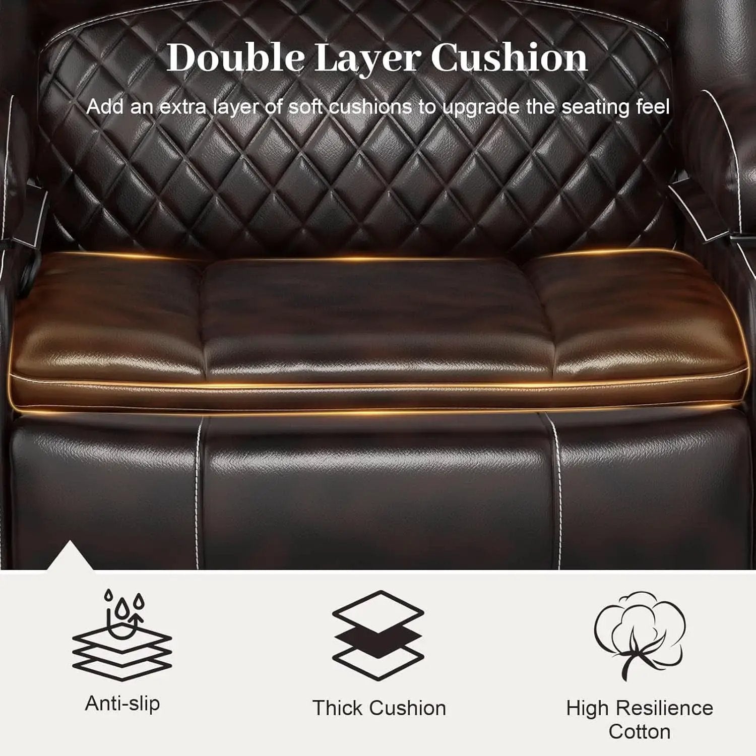 Three Seater Recliner Sofa Set Oversize Chair Removable Console Living Room Furniture For Comfort from PriceLows™
