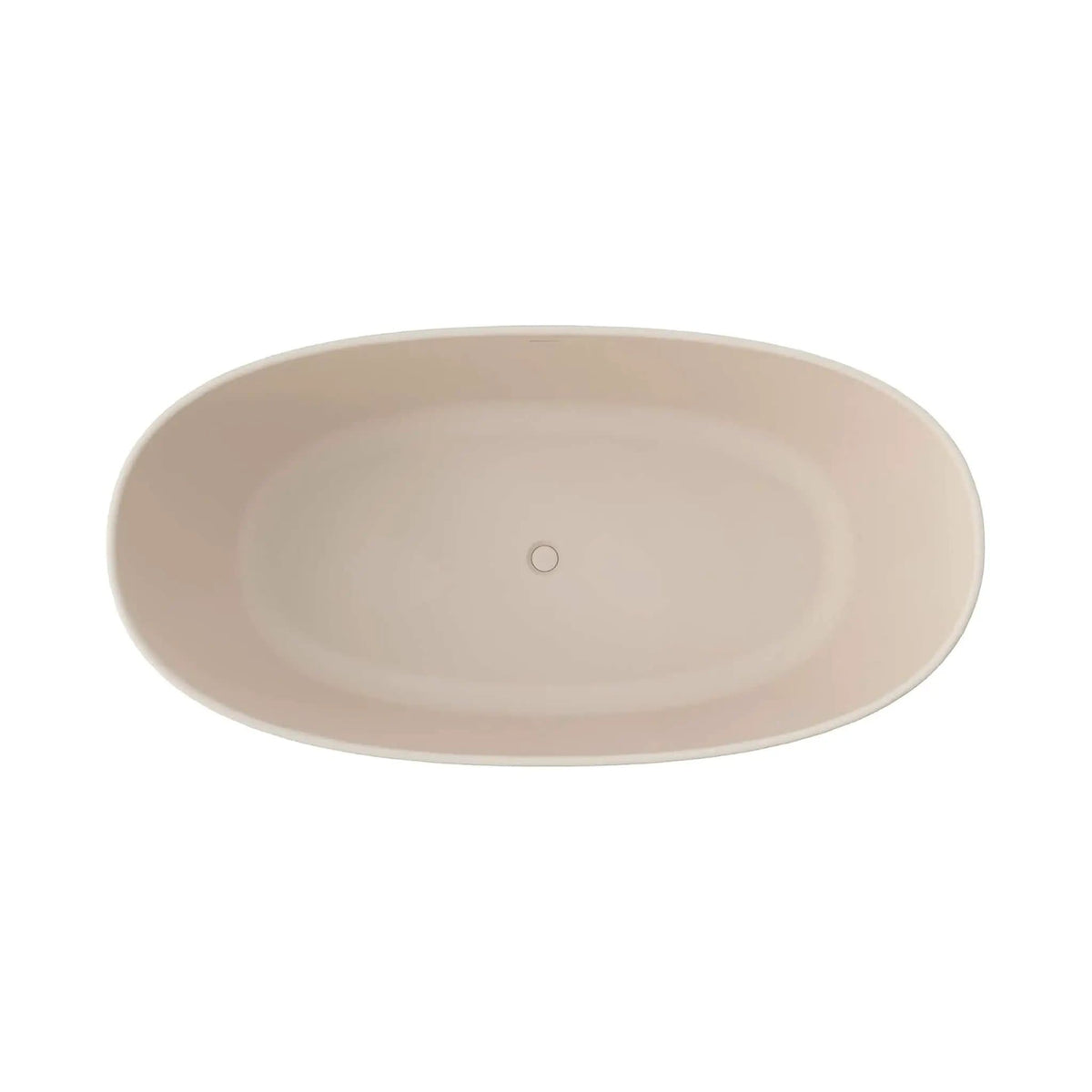 Freestanding Modern Oval Stone Resin Soaking Tub With Overflow Drain (Style 2) | Stone | Bathtub | Bathroom