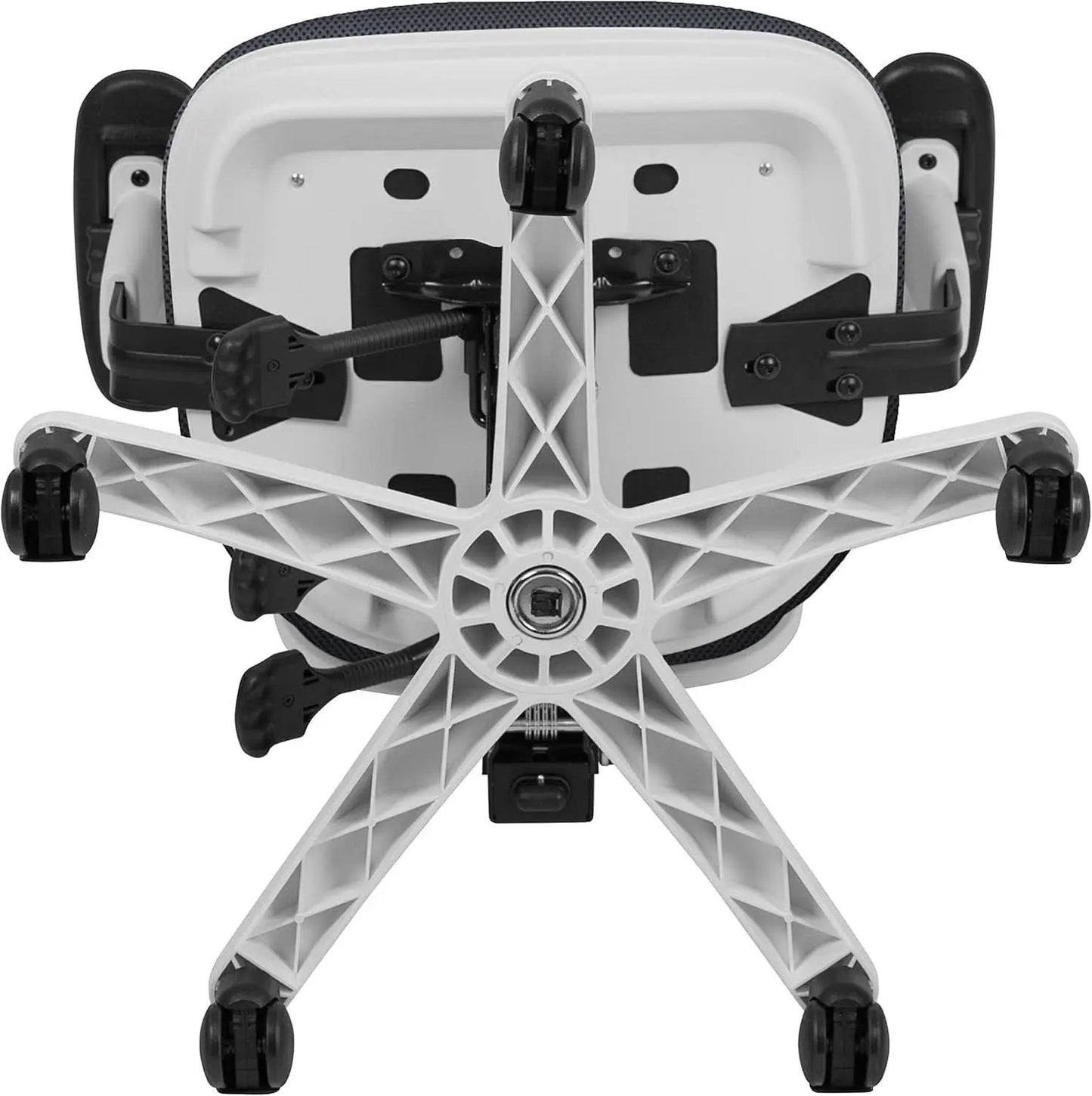 Nicholas Gray And White Mesh Mid Back Swivel Office Chair With Adjustable Lumbar from PriceLows™
