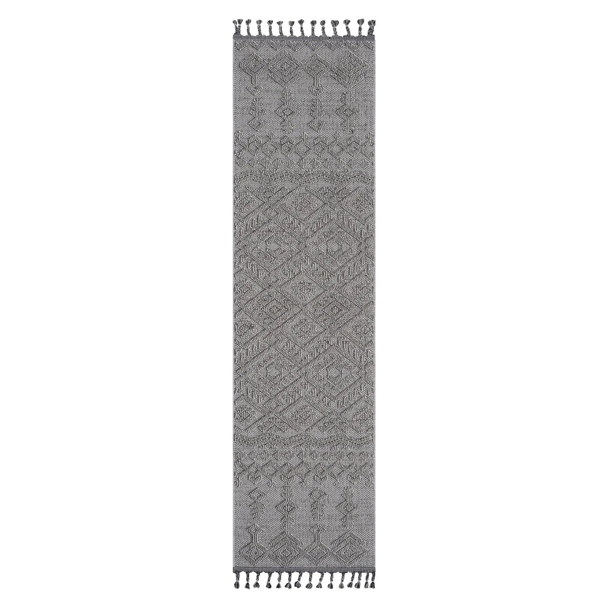 Guros Traditional Indoor Outdoor Rug | 96 x 26 Inch Runner | Stain Resistant | Non-Shedding