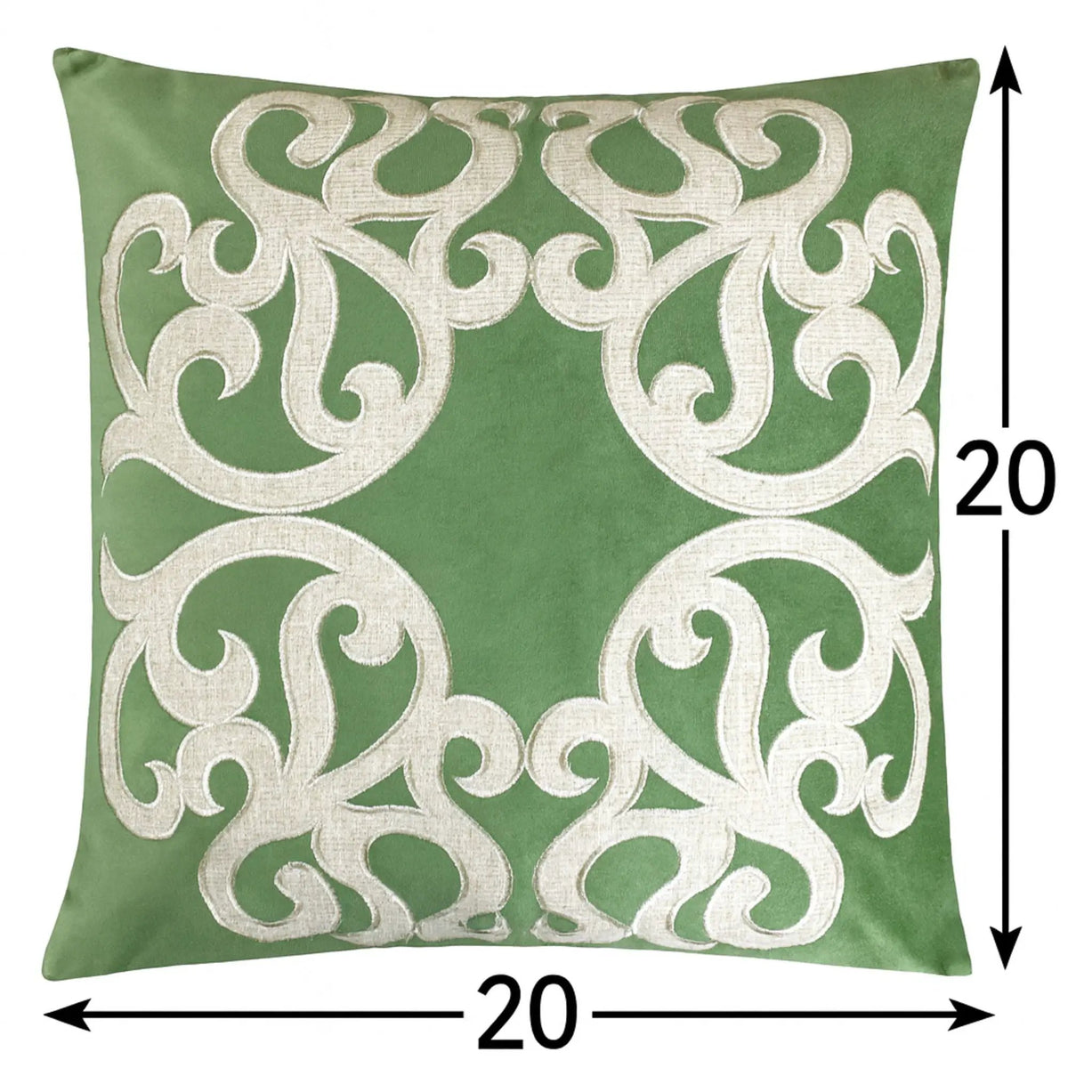 Pillow Cover | Vintage Vine Pattern | Hidden Zipper | Matching Back