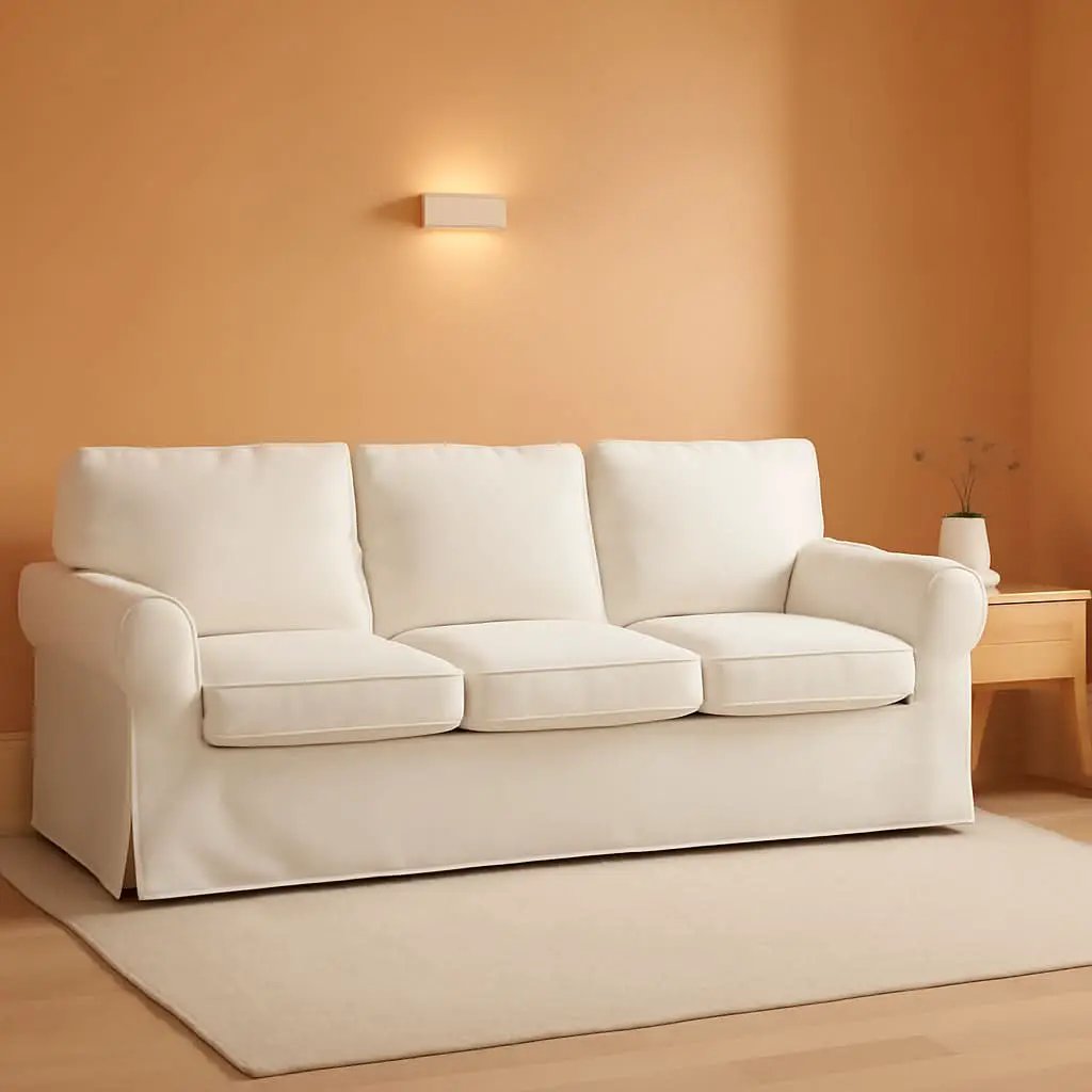 IKEA Ektorp 3 Seat Sofa Slipcover White Replacement from PriceLows™