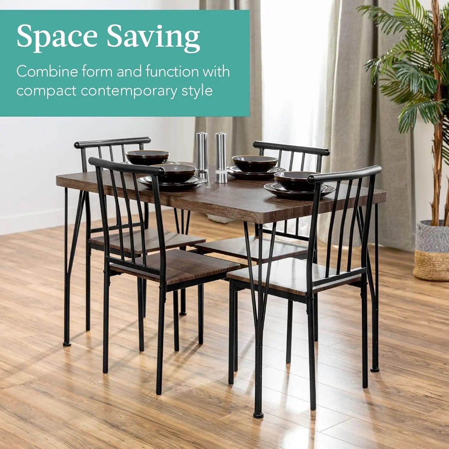 Drift Brown Contemporary Rectangular Dining Table Set from PriceLows™