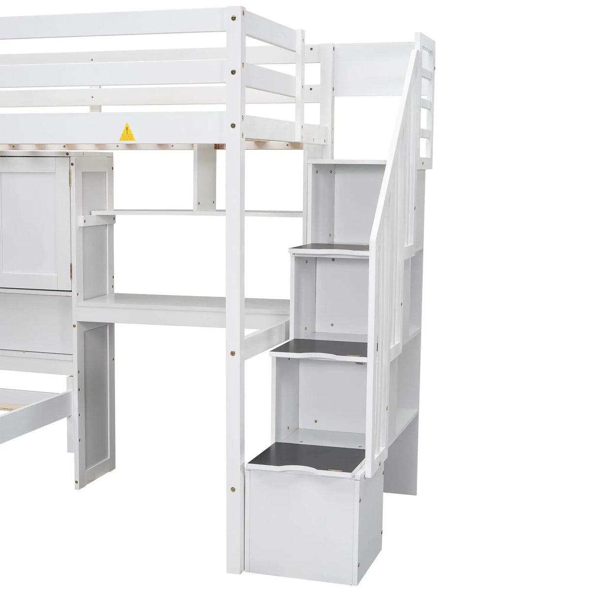 Loft Bed | Solid Pine Wood | Built In Desk | Side Storage