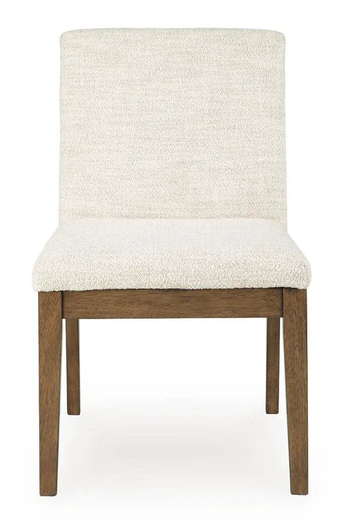 Marxmore Dining Side Chairs | Set Of 2 | Beige And Brown | Upholstered Seats