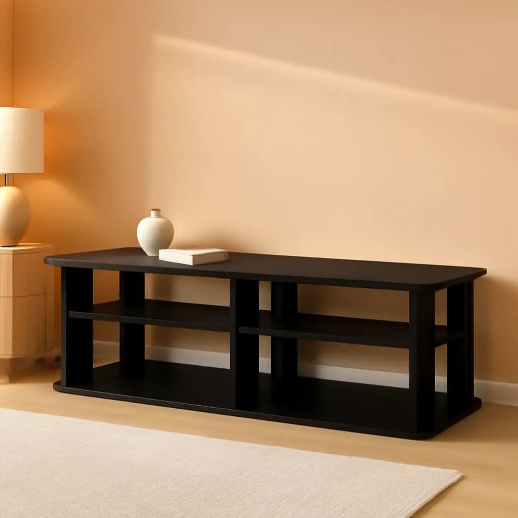 Entertainment Center TV Stand Black For 40 Inch TVs 43 Inch Wide 13 Inch Deep 13 Inch High from PriceLows™
