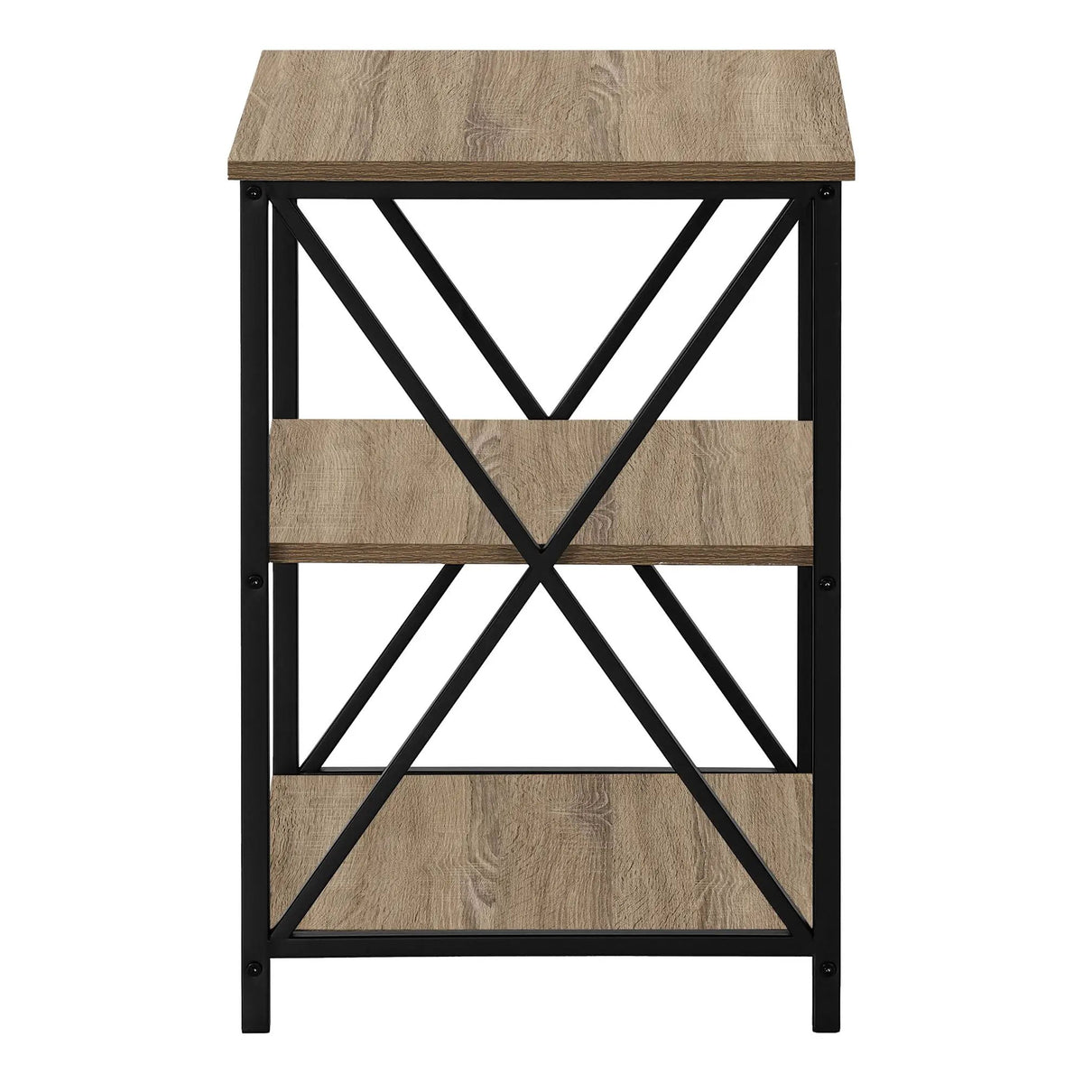 3-Tier Accent Table | Marble Look | Square Tabletop | Contemporary Side Table