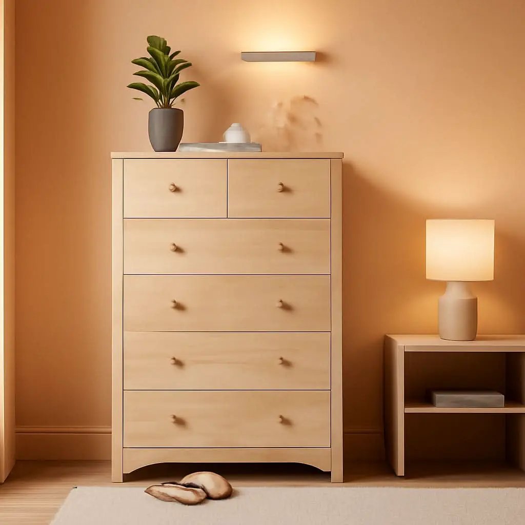 Unfinished Rubber Wood Six Drawer Dresser For DIY Finish from PriceLows™