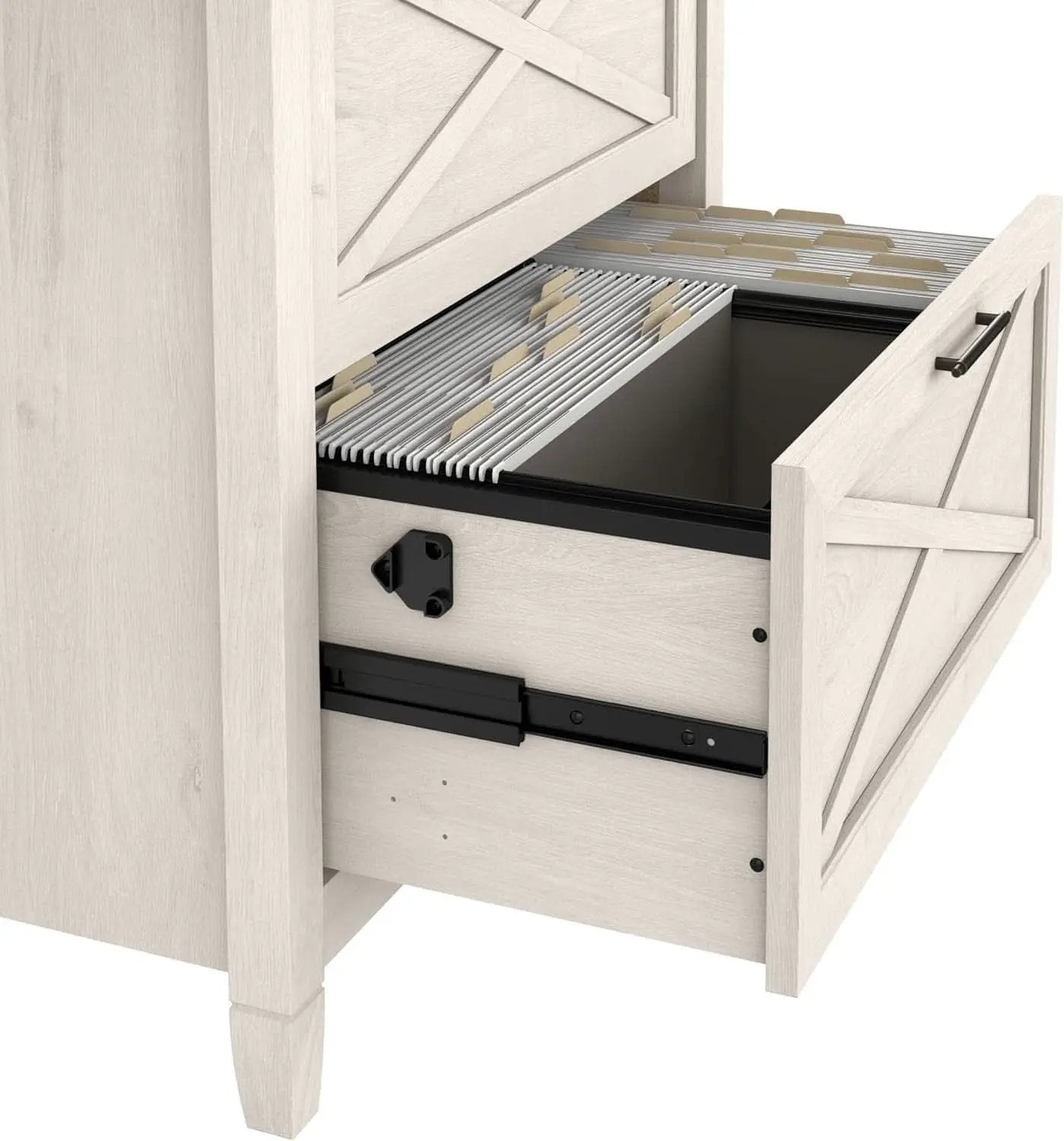 Key West 2 Drawer Lateral File Cabinet Linen White Oak from PriceLows™