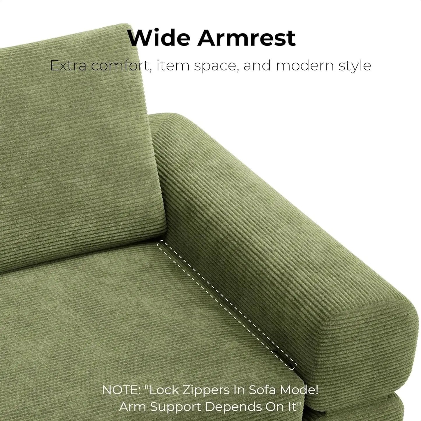 Green ThreeInOne Convertible Sleeper Sofa Bed Studio from PriceLows™