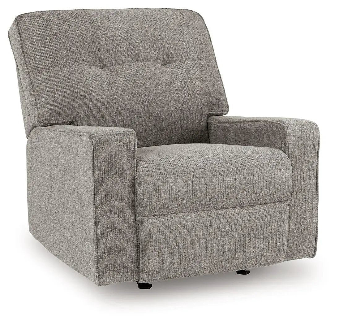 Rocker Recliner | Track Arms | Easy Pull Tab | Transitional Style