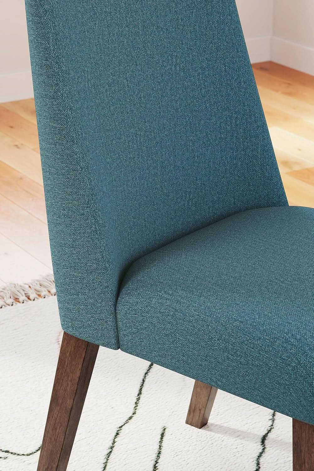 Upholstered Side Chair Set Blue And Brown Foam Cushioned from PriceLows™