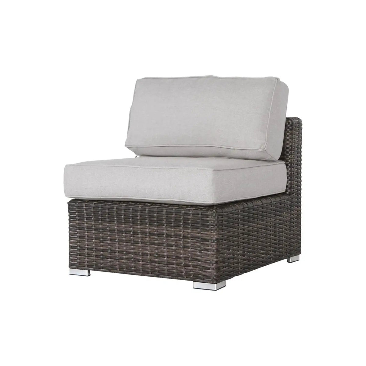 Patio Rattan Sectional Set | Half-Round HDPE Wicker | Rustproof Aluminum Frame | Fully Assembled