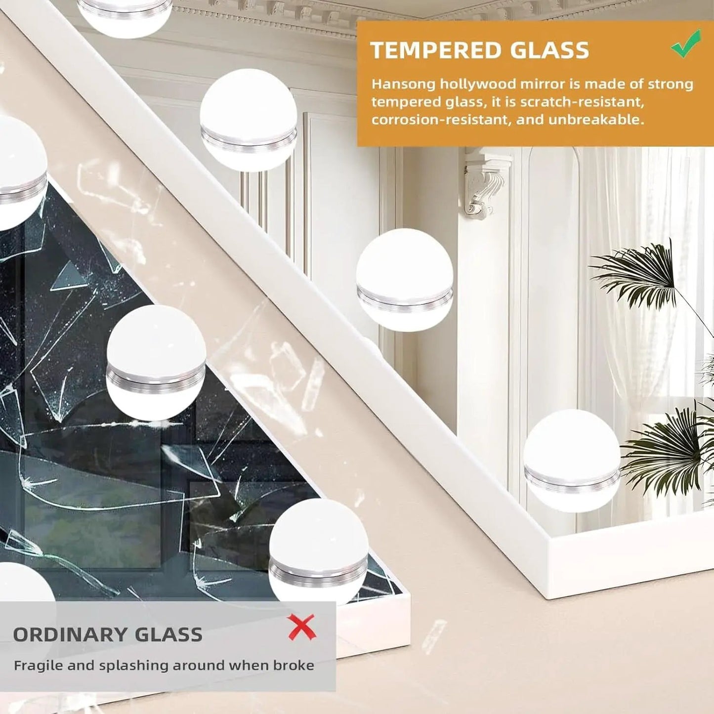 Vanity Mirror Lights And Bluetooth Speaker 32x23 Inches from PriceLows™
