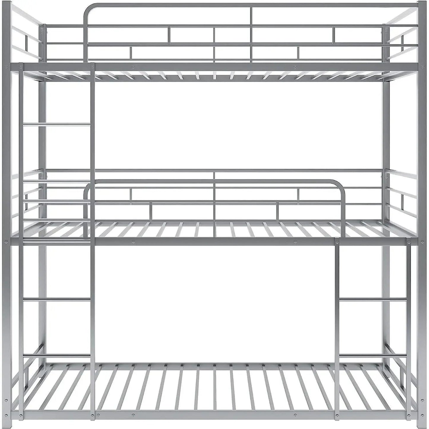 Black Triple Metal Bunk Bed Twin XL Full Queen Sizes from PriceLows™