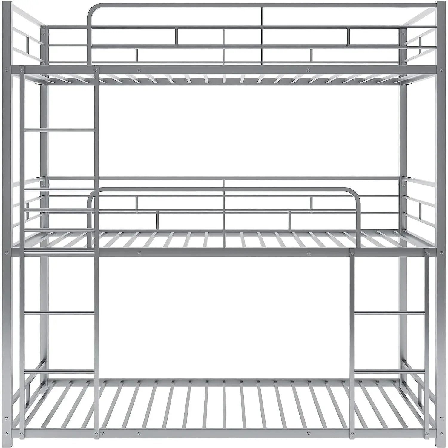 Black Triple Metal Bunk Bed Twin XL Full Queen Sizes from PriceLows™