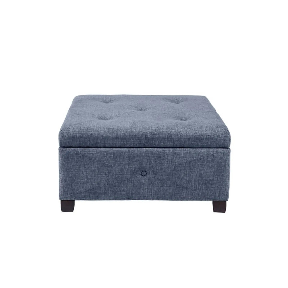 Aspen Storage Ottoman | Soft Close Lid | Button Tufted Fabric | 29.5 Inch Width
