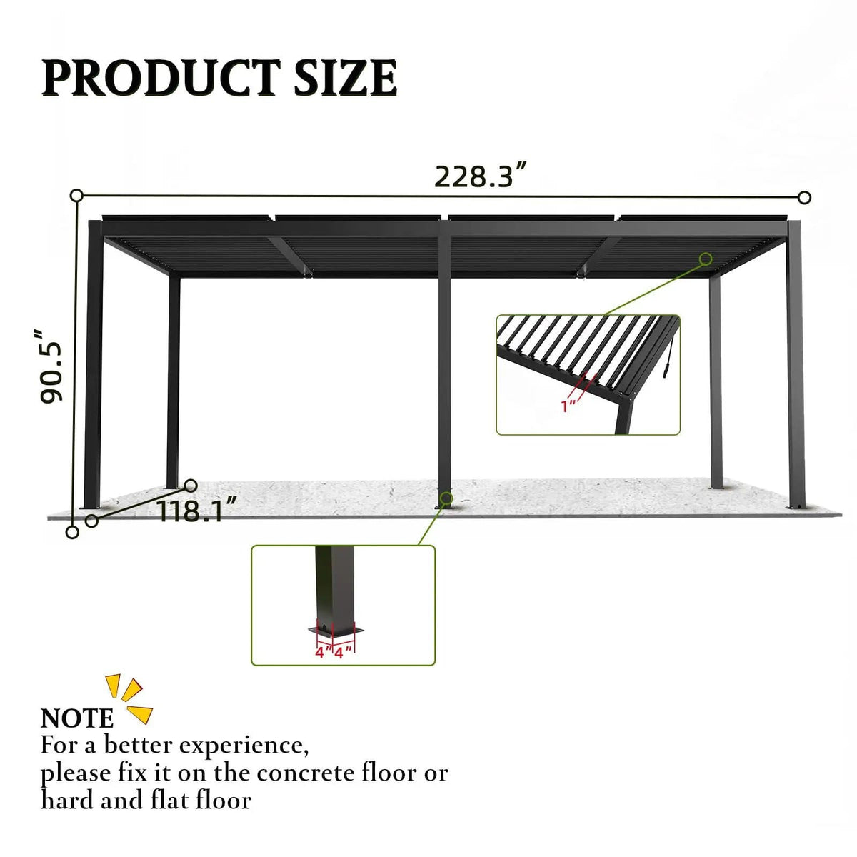 Louver Pergola Aluminium Frame & Louvers Umbrella & Canopy | 2 Pieces | Aluminum | Outdoor Living
