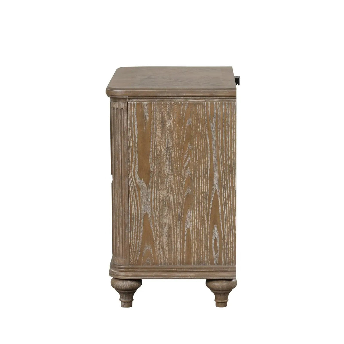Bedside Nightstand | USB A And USB C Ports | Rustic Oak Finish | Solid Wood Construction