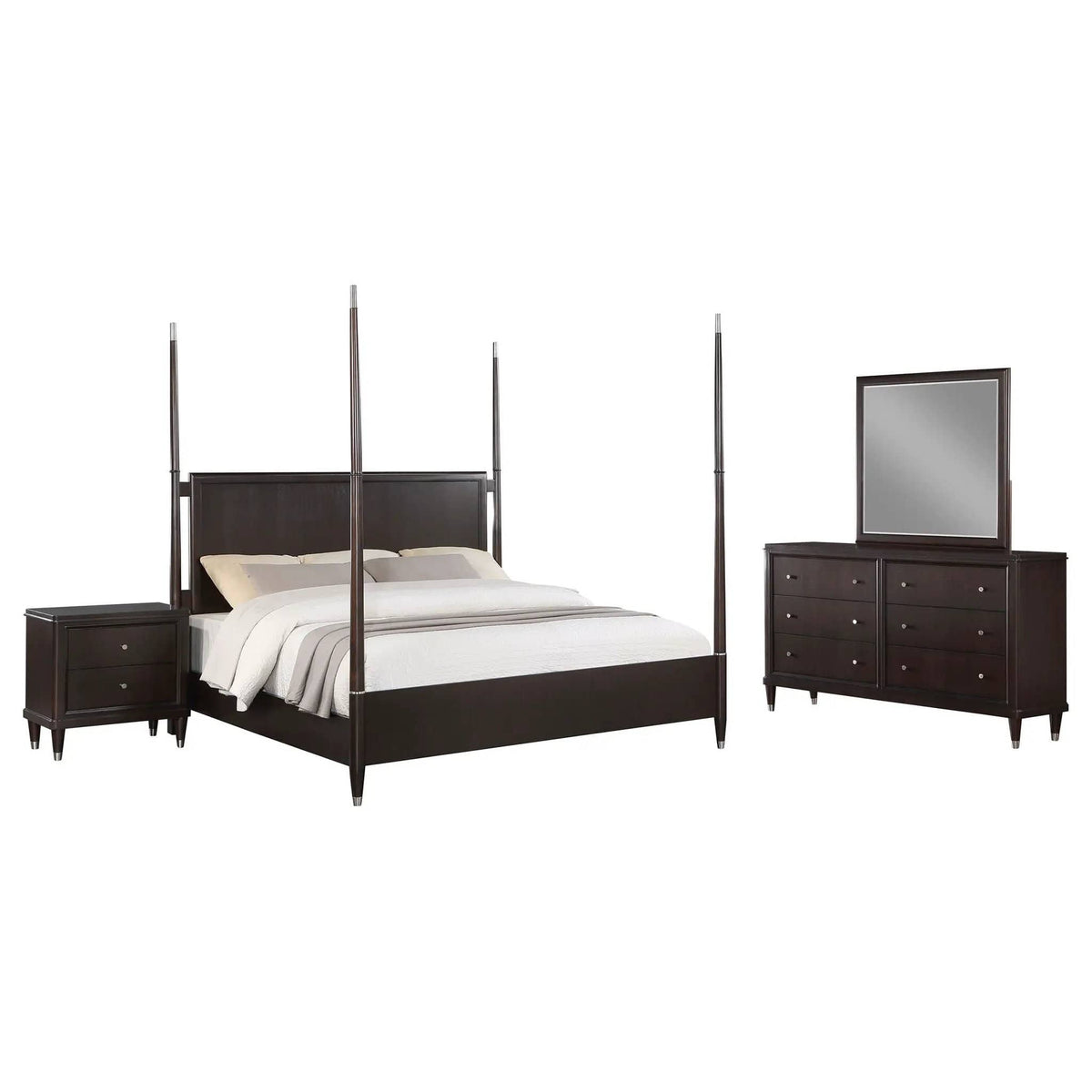 Emberlyn 4-piece Queen Bedroom Set | 4-Piece Set | Cedar | Brown