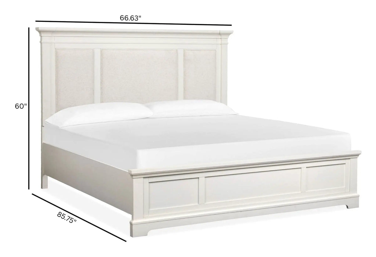 Kingston Complete Panel Bed With Upholstered Headboard | 3 Pieces | Bedroom Furniture | Bedroom