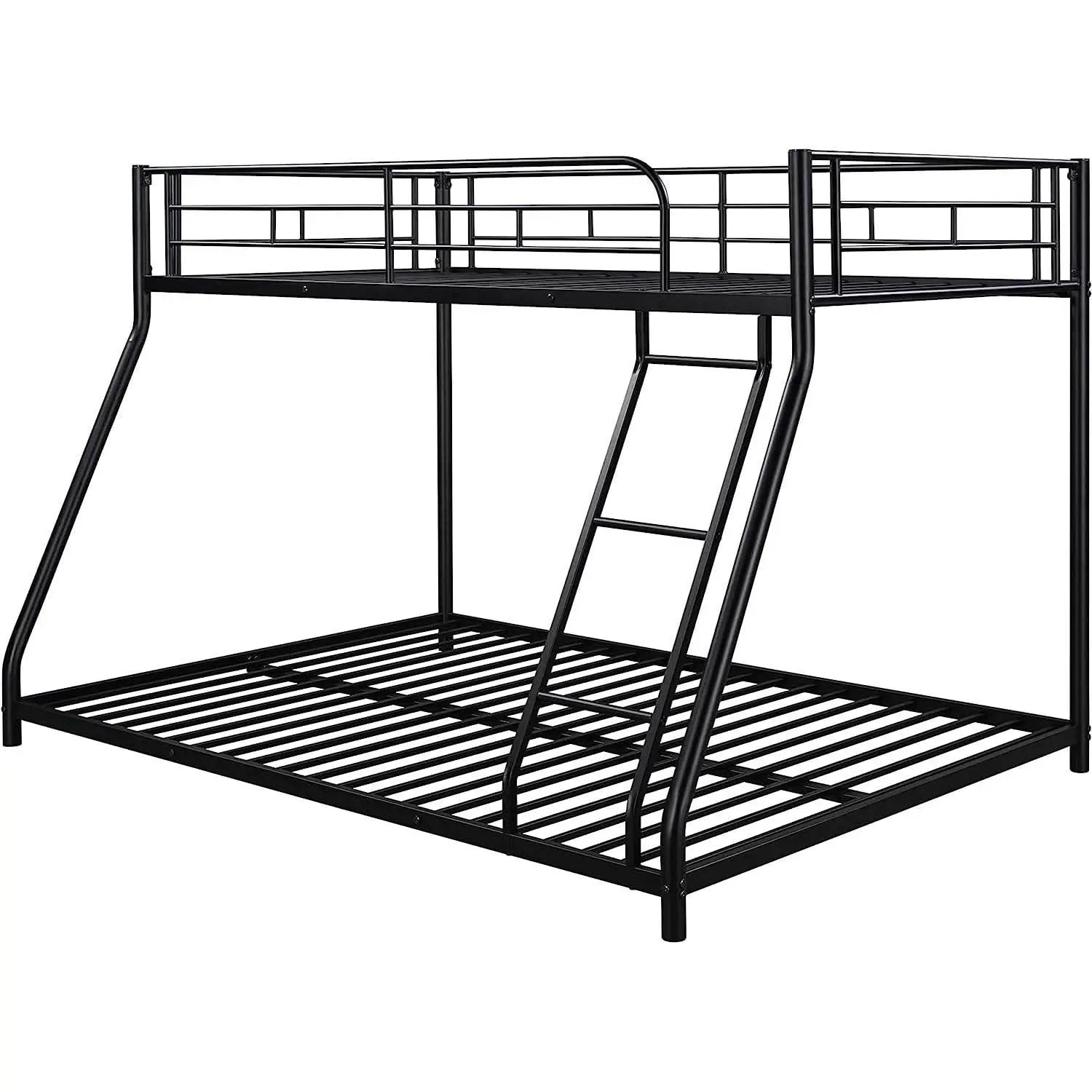 Heavy Duty Twin Over Full Metal Floor Bunk Bed With Ladder from PriceLows™