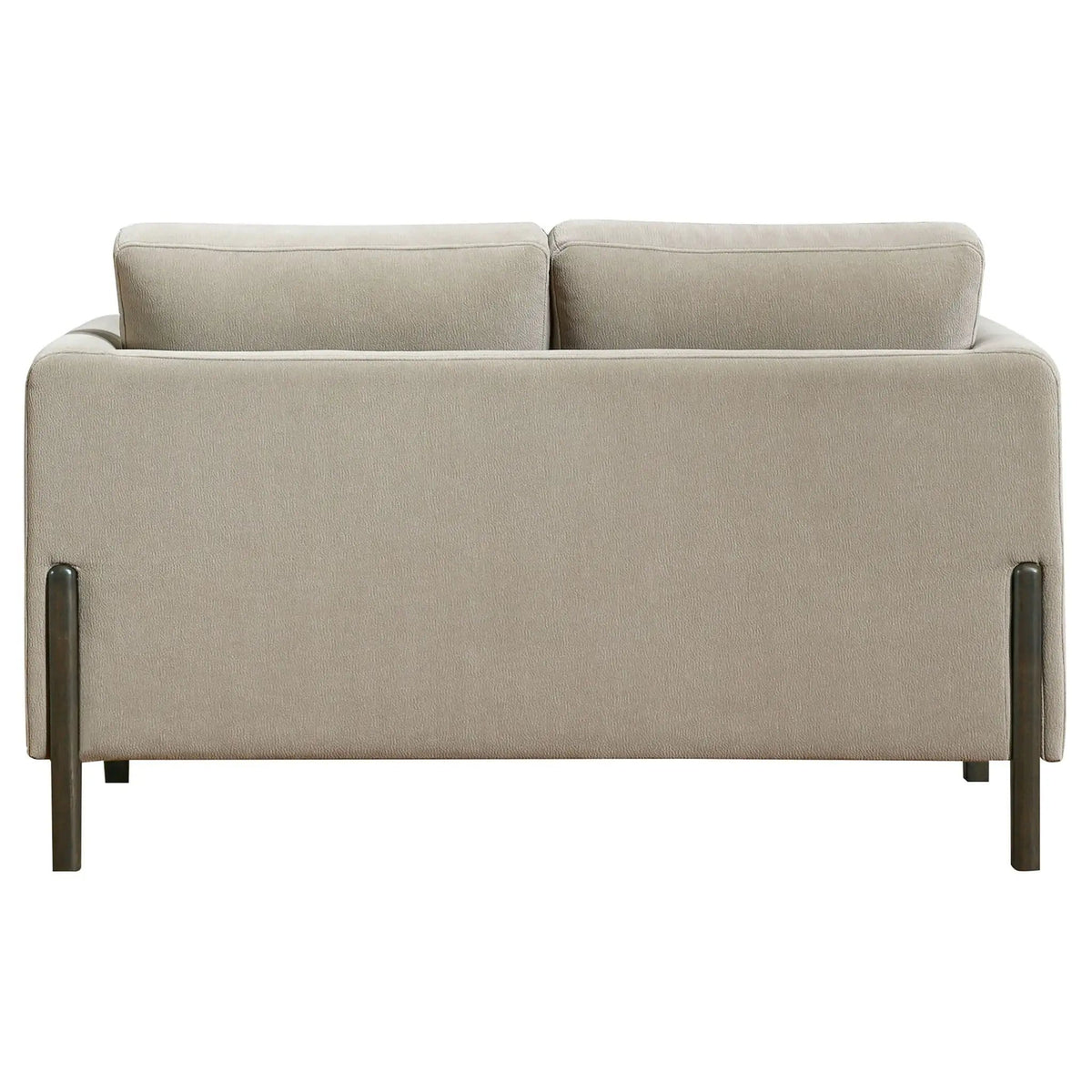 Islington Fabric Upholstered Panel Arm Loveseat | 57.75 x 32.75 x 35 in | Engineered Wood & Polyester | Taupe
