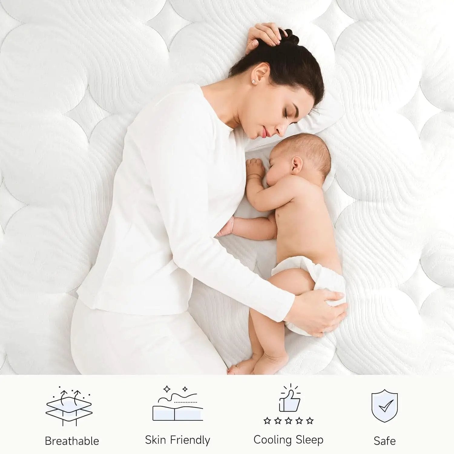 Twin XL 12Inch Hybrid Breathable MemoryFoam Pocket Springs Mattress from PriceLows™