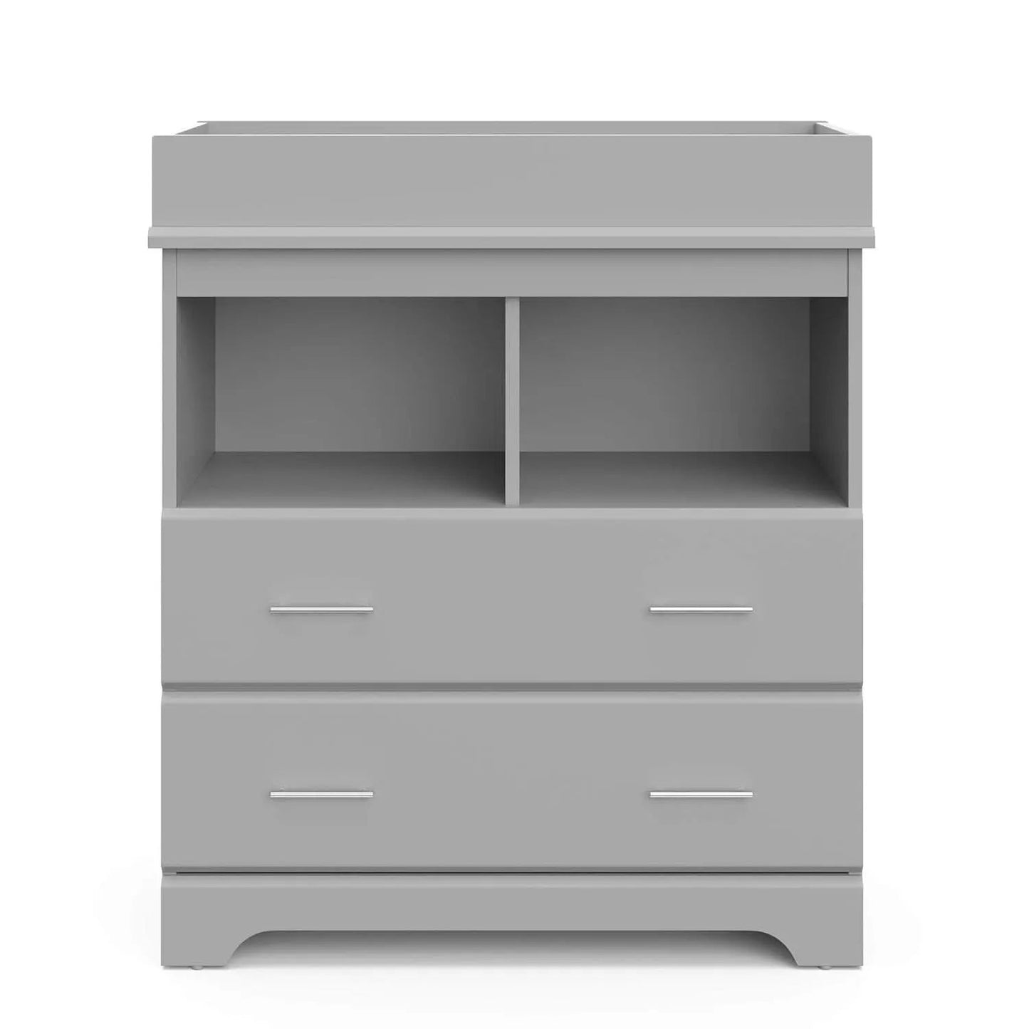 Brookside 2-Drawer Changing Table Dresser Pebble Gray from PriceLows™
